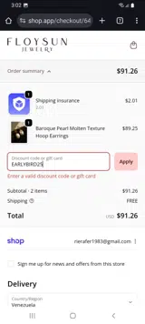 EARLYBIRD25 coupon verification screenshot