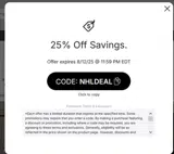 Florida Panthers Shop coupon verification screenshot