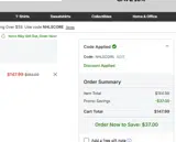 Florida Panthers Shop coupon verification screenshot
