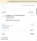 WPSH20 coupon verification screenshot