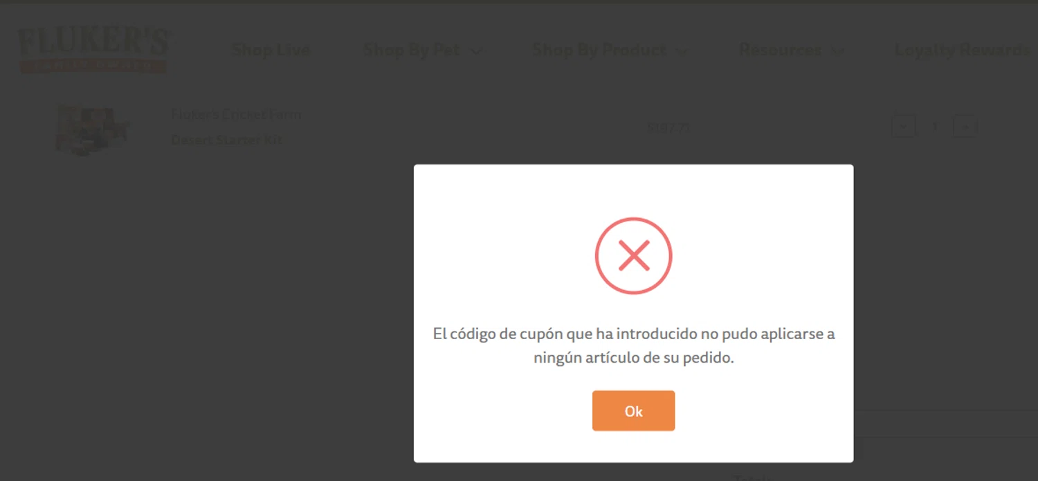 Fluker Farms promo code screenshot showing code SMS15 applied at Fluker Farms checkout page. Uploaded by SimplyCodes community member ashe1986 on Jul 31, 2025