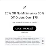 Philadelphia Flyers coupon verification screenshot
