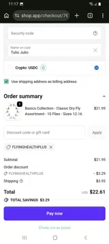 FLYINGHEALTHPLUS coupon verification screenshot