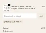 FLYINGHEALTHPLUS coupon verification screenshot