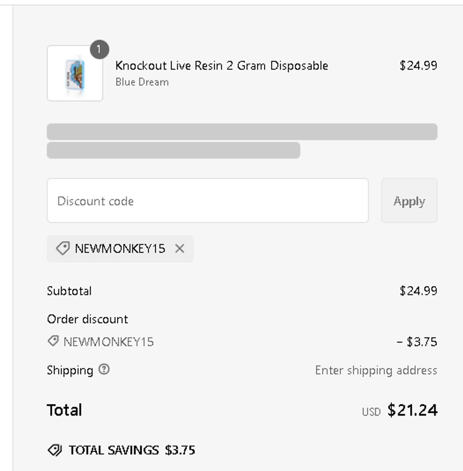 Flying Monkey US promo code screenshot showing code NEWMONKEY15 applied at Flying Monkey US checkout page. Uploaded by SimplyCodes community member Netheryno on Feb 23, 2025