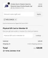 WELCOME20 coupon verification screenshot