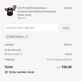 welcome10 coupon verification screenshot
