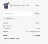 FINISH10 coupon verification screenshot