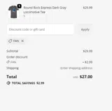 FAN coupon verification screenshot