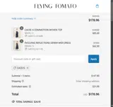 FLYING TOMATO US coupon verification screenshot