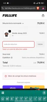 BALORI coupon verification screenshot