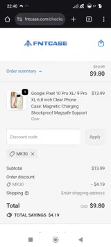 MK30 coupon verification screenshot