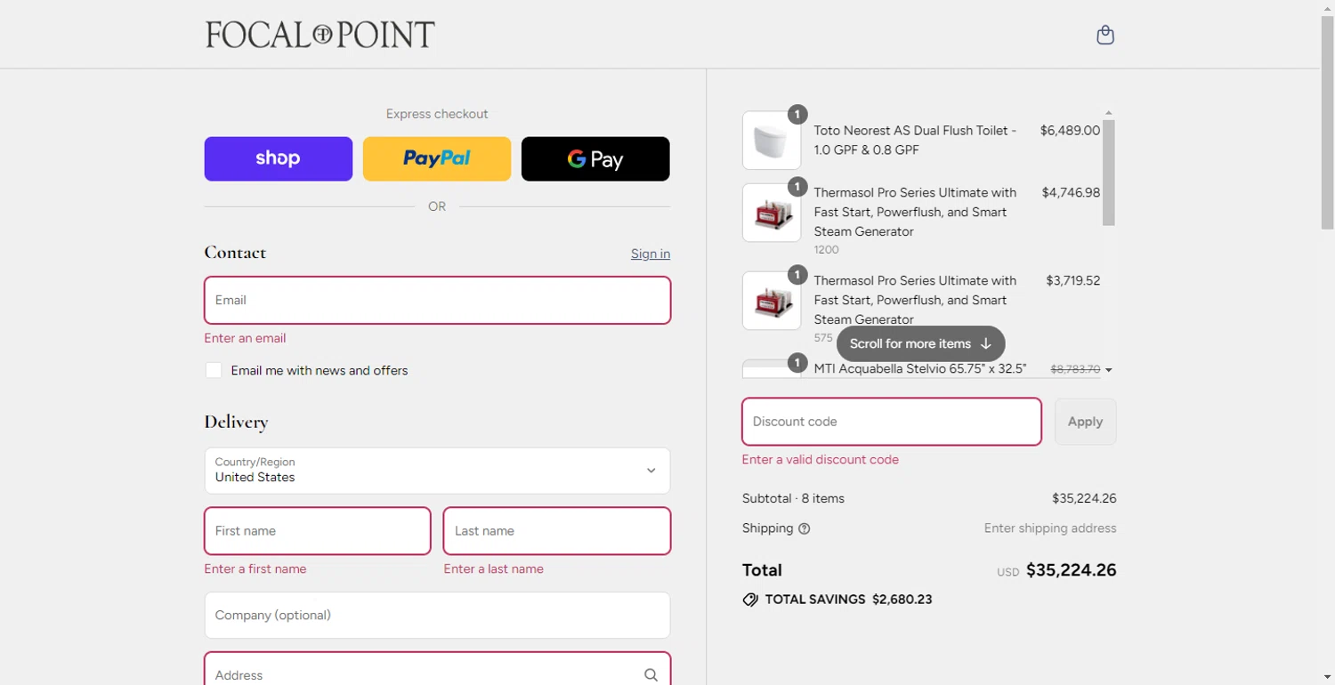 Focal Point discount code screenshot showing code SUMMER5 applied at Focal Point checkout page. Uploaded by SimplyCodes community member ShieldLion4225 on Sep 12, 2025