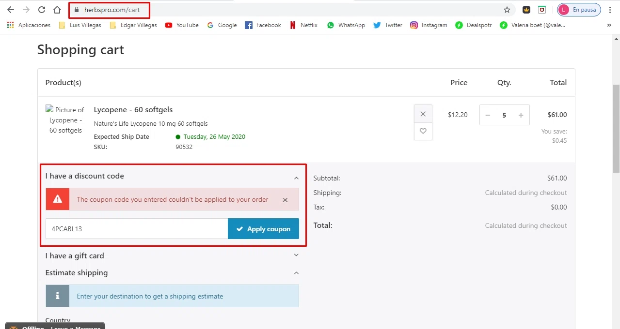FocalPrice checkout page showing FocalPrice promo code box | Screenshot taken by SimplyCodes community member on May 17, 2020