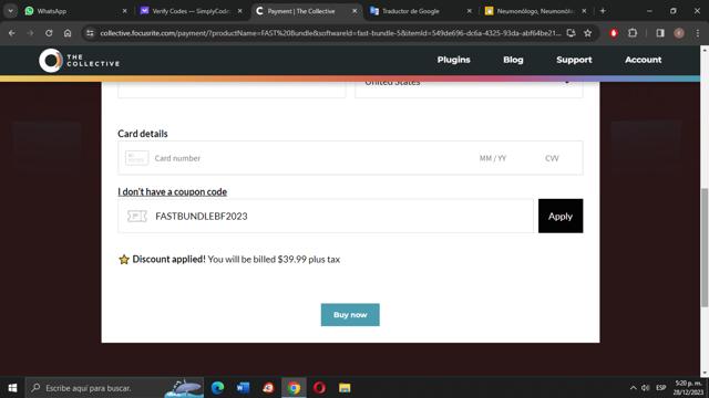 Focusrite checkout page showing Focusrite promo code box | Screenshot taken by SimplyCodes community member on Dec 28, 2023