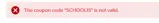 SCHOOL15 coupon verification screenshot