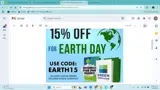 EARTH15 coupon verification screenshot