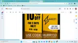 HURRY10 coupon verification screenshot