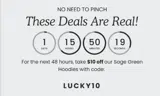 lucky10 coupon verification screenshot