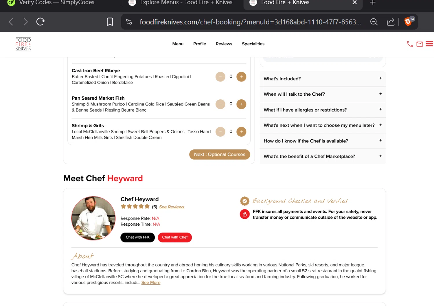 Food Fire + Knives promo code screenshot showing code Summerending2025 applied at Food Fire + Knives checkout page. Uploaded by SimplyCodes community member CashElite5536 on Sep 14, 2025