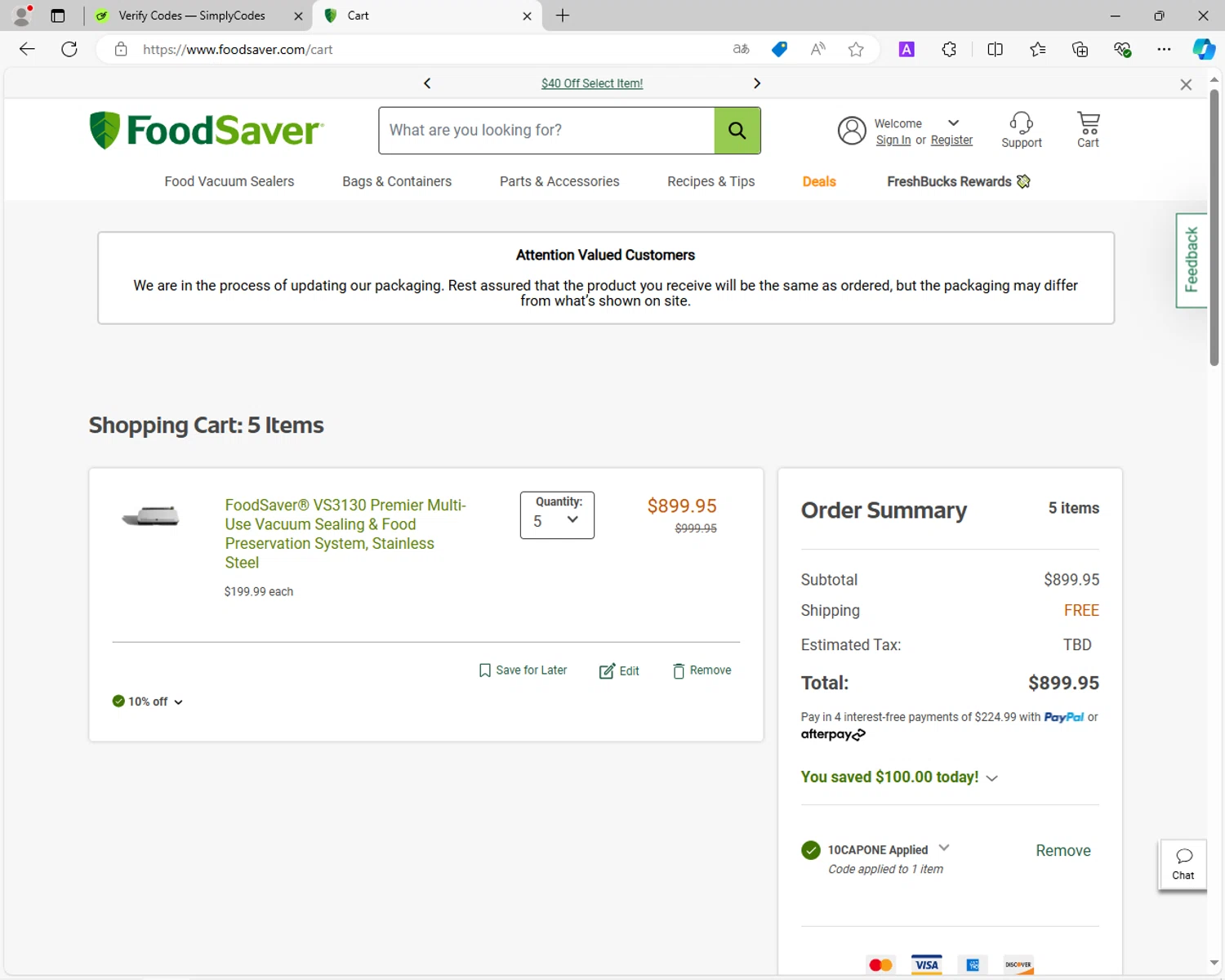 Foodsaver Promo Codes – 10% Off | July 2024