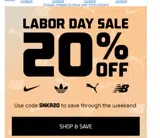 Footaction coupon verification screenshot