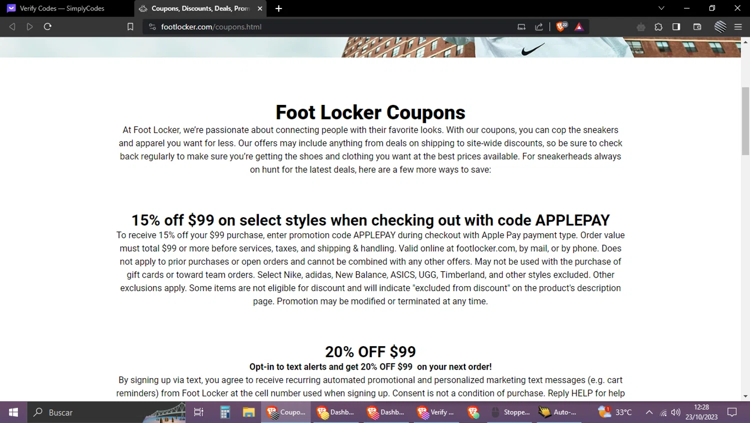 Foot Locker Promo Codes 15 Off November 2023   Footlocker 63998562 Cuponzinho 54961715276822989 