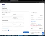 The Ford Merchandise Store coupon verification screenshot