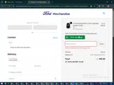The Ford Merchandise Store coupon verification screenshot