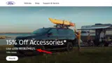 The Ford Merchandise Store coupon verification screenshot