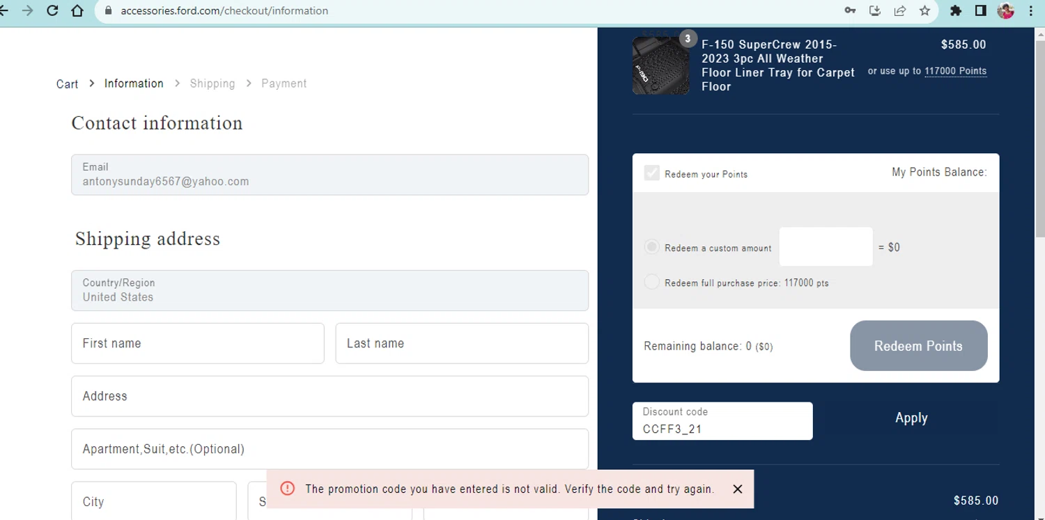 Ford Parts Promo Codes 20 Off October 2024