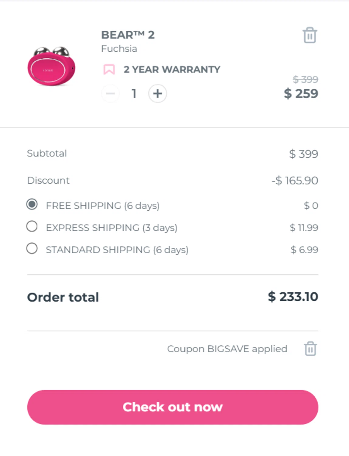 how to use Foreo coupons