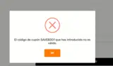 SAVEB3G1 coupon verification screenshot