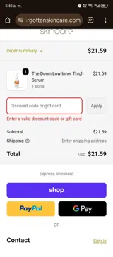 EARLYACCESS coupon verification screenshot
