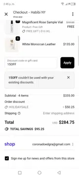 15OFF coupon verification screenshot