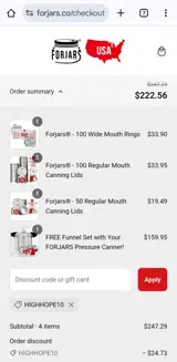 Highhope10 coupon verification screenshot