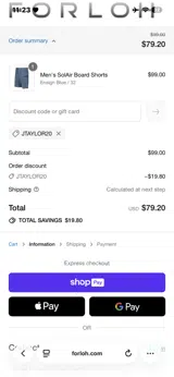 JTAYLOR20 coupon verification screenshot