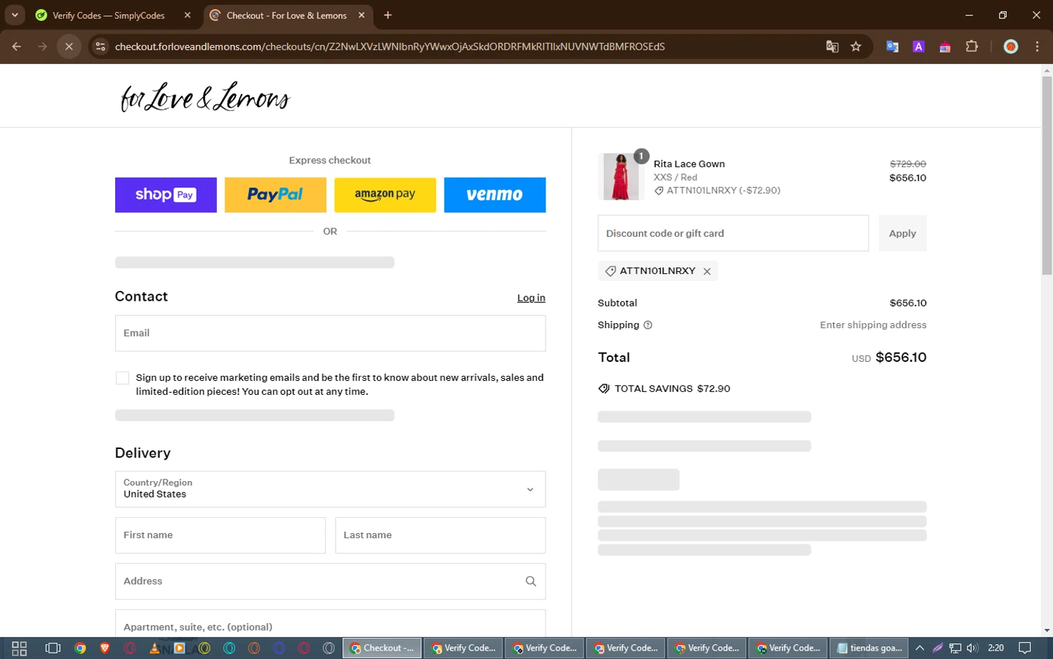 For Love &amp; Lemons Promo Codes - 10% Off | January 2025