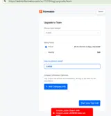 Formaloo coupon verification screenshot