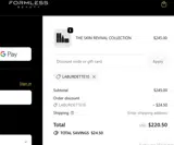 Formless Beauty coupon verification screenshot