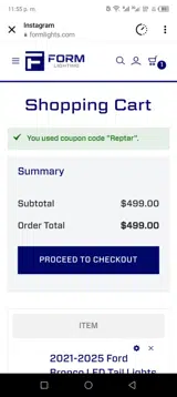 Reptar coupon verification screenshot