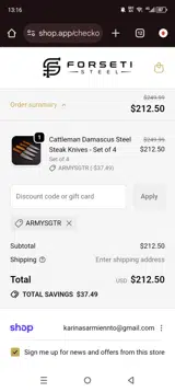 Armysgtr coupon verification screenshot
