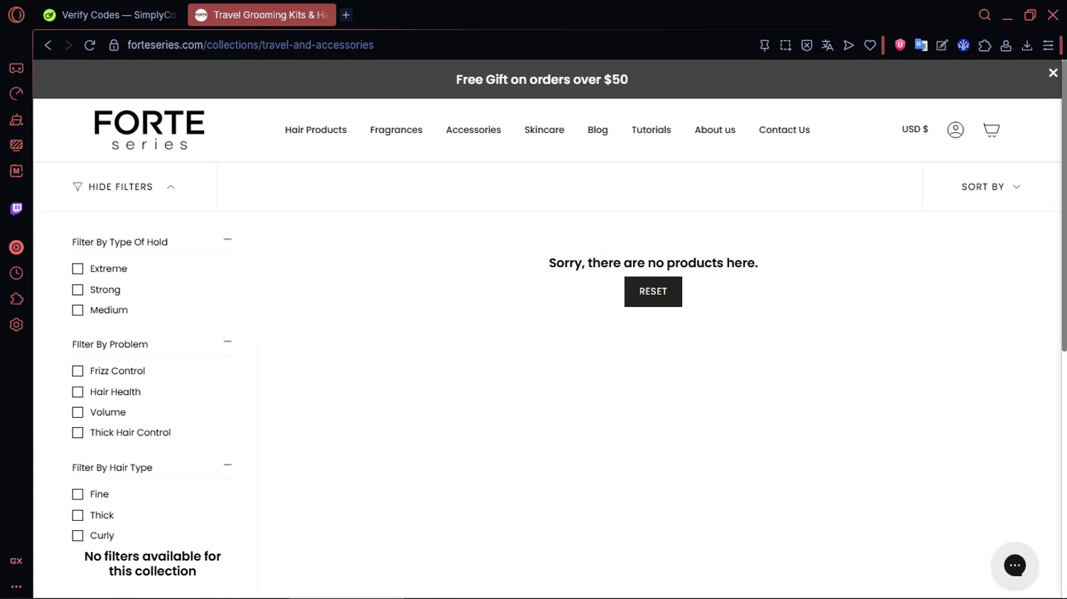 Forte Series promo code screenshot showing code THEPOMP applied at Forte Series checkout page. Uploaded by SimplyCodes community member MoneySentinel1166 on Nov 23, 2025