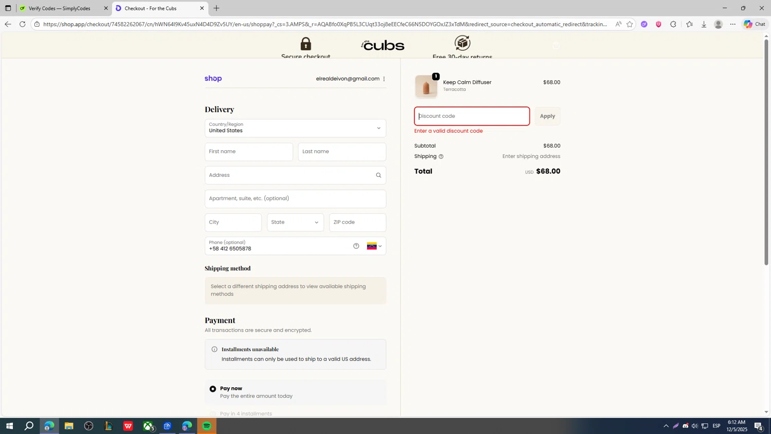 For the Cubs promo code screenshot showing code LASTCHANCE15 applied at For the Cubs checkout page. Uploaded by SimplyCodes community member fjkdjkldsf on Dec 5, 2025