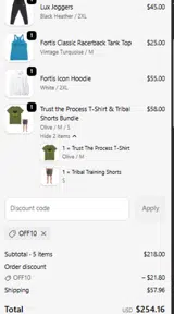off10 coupon verification screenshot
