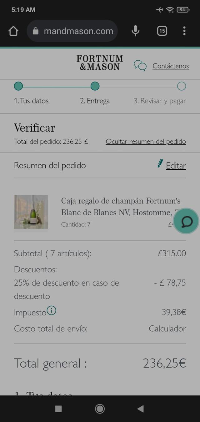 Fortnum & Mason checkout page showing Fortnum & Mason promo code box | Screenshot taken by SimplyCodes community member on Oct 12, 2023