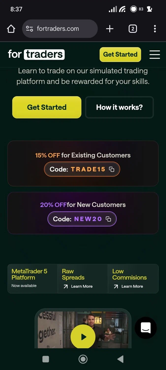For Traders discount code screenshot showing code TRADE15 applied at For Traders checkout page. Uploaded by SimplyCodes community member Original01 on Nov 12, 2025