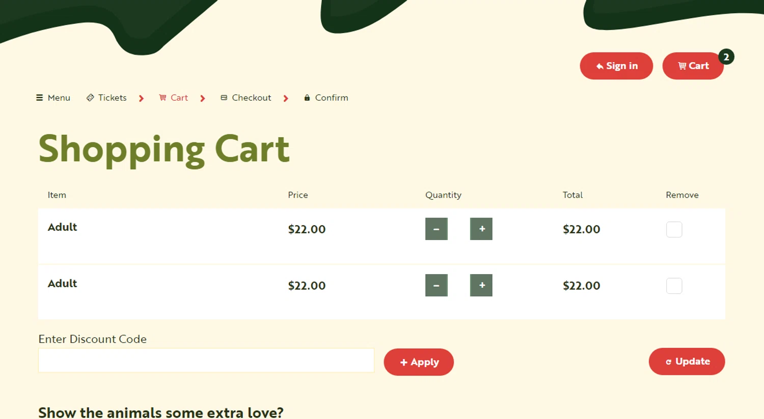 Fort Worth Zoo promo code screenshot showing code IKEA26 applied at Fort Worth Zoo checkout page. Uploaded by SimplyCodes community member SmartSaver7916 on Feb 24, 2026