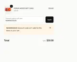 NEWMOOD20 coupon verification screenshot