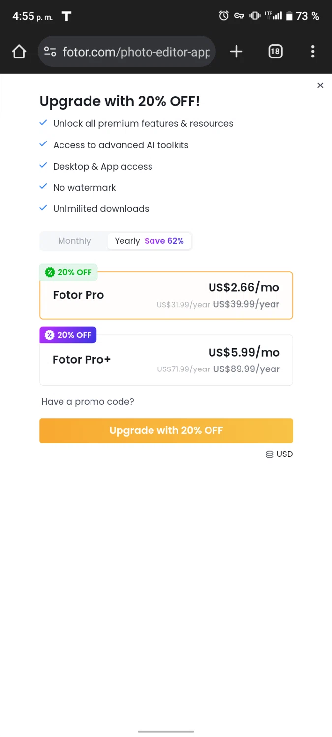 Fotor Promo Codes - 25% Off | November 2024